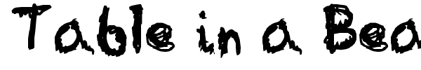 Table in a Bear Suit font preview